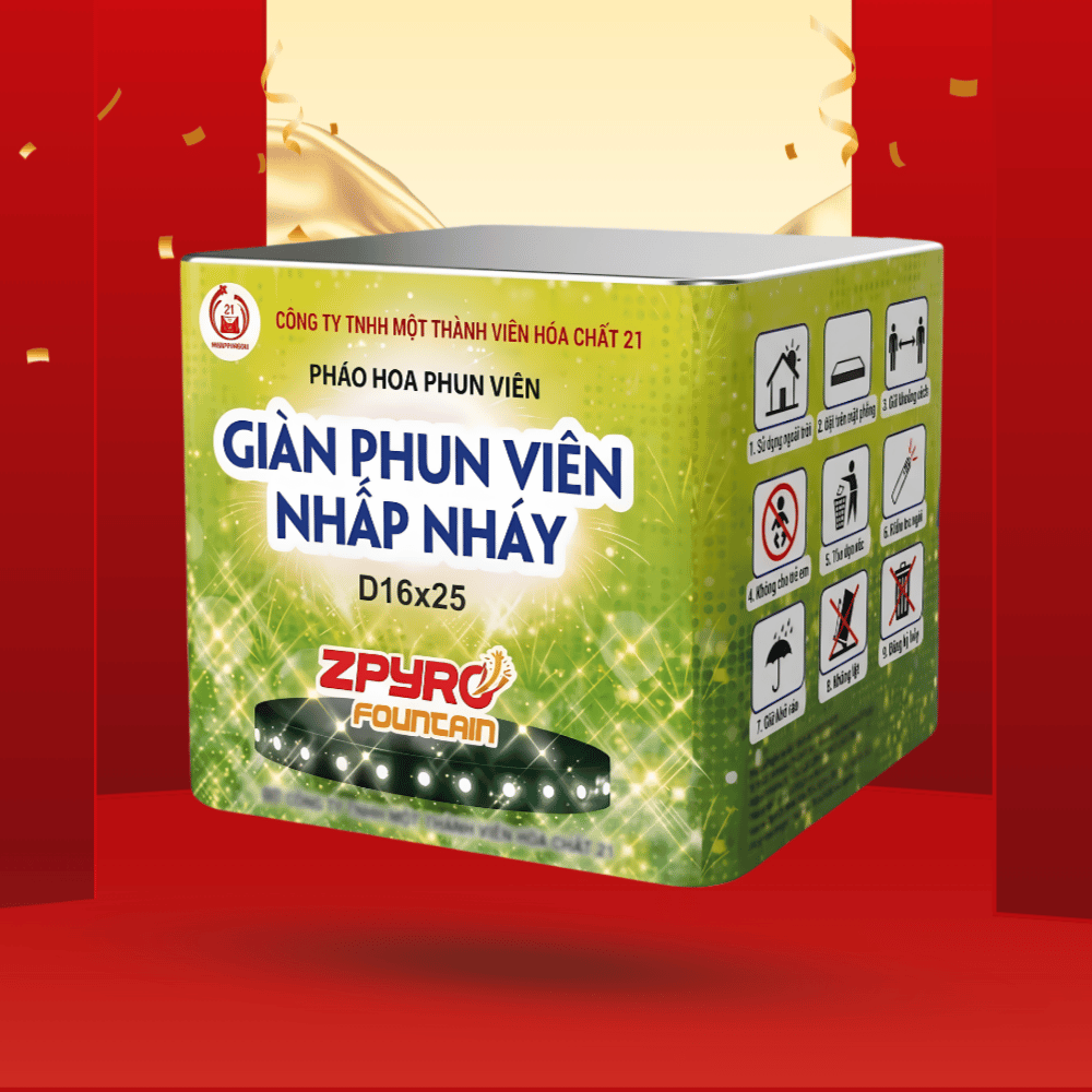 Giàn Phun Viên Nhấp Nháy 25 viên