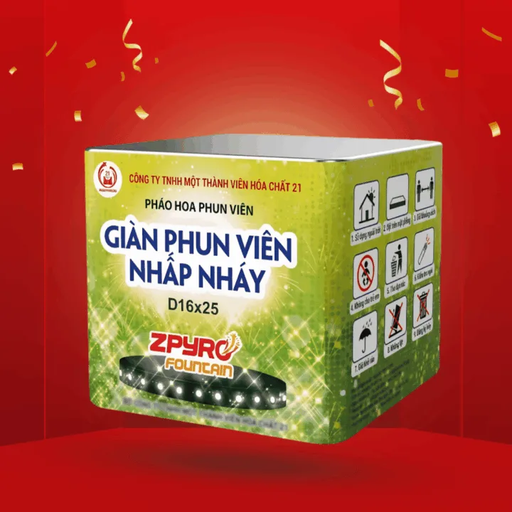 Pháo hoa phun viên nhấp nháy Bộ Quốc Phòng chính hãng